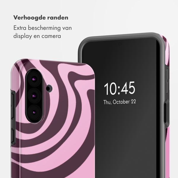 Selencia Vivid Backcover Samsung Galaxy A36 / A56 - Wavy Swirl Pink Plum