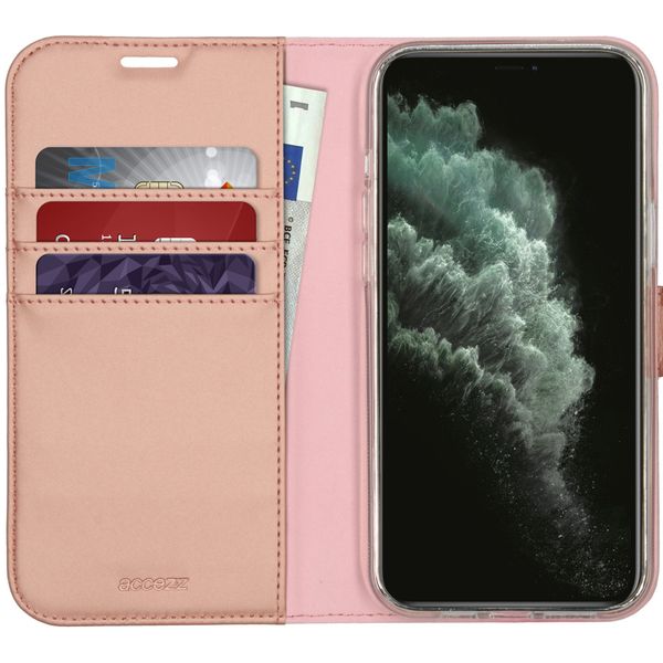 Accezz Wallet Softcase Bookcase iPhone 12 Pro Max - Rosé Goud