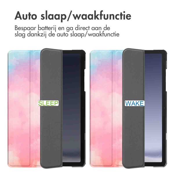 imoshion Design Trifold Bookcase Samsung Galaxy Tab A11 Plus / A9 Plus - Sky