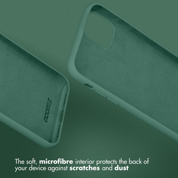 Accezz Liquid Silicone Back Cover Apple iPhone 11 Pro - Dark Green