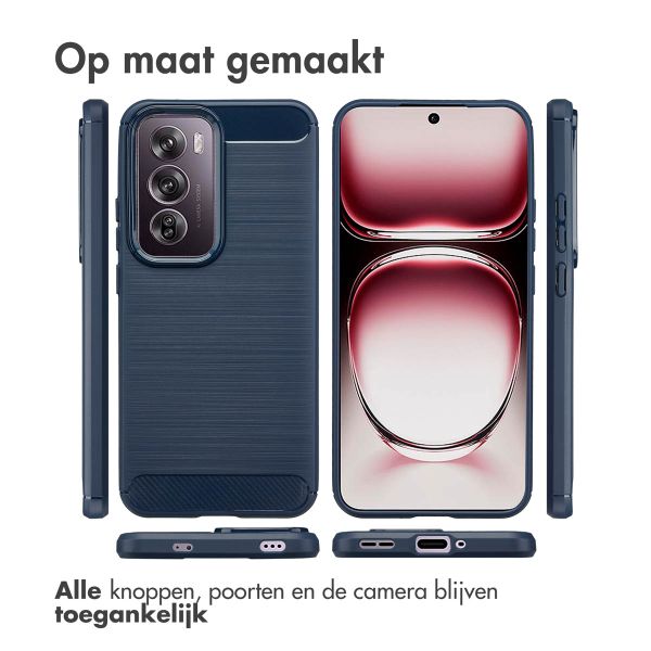 imoshion Brushed Backcover Oppo Reno 12 - Donkerblauw