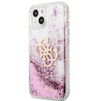 Guess 4G Logo Liquid Glitter Backcover iPhone 13 Mini - Pink