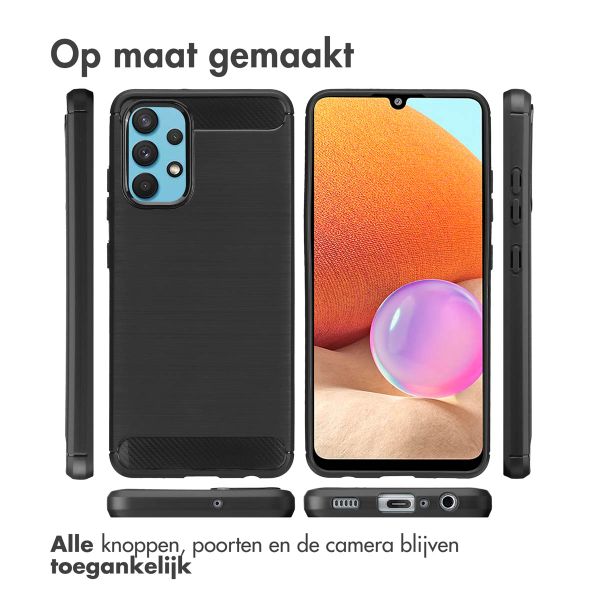 imoshion Brushed Backcover Samsung Galaxy A32 (4G) - Zwart