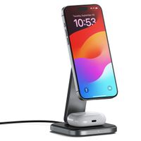 Satechi 2-in-1 Foldable Qi2 Charging Stand | Opvouwbare draadloze oplader - Geschikt voor MagSafe en Qi2