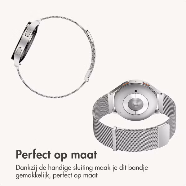 imoshion Milanees magnetisch bandje  - Universeel 20 mm aansluiting - Zilver