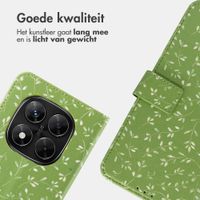 imoshion Design Bookcase Xiaomi Redmi Note 14 Pro Plus (5G) - Green Flowers