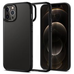 Spigen Ultra Hybrid Backcover Apple iPhone 12 (Pro) - Zwart