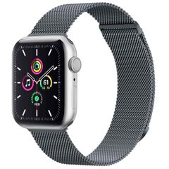imoshion Milanees magnetisch bandje Apple Watch Series 1 - 11 / SE / Ultra (44/45/46/49 mm) - Maat M - Donkergrijs