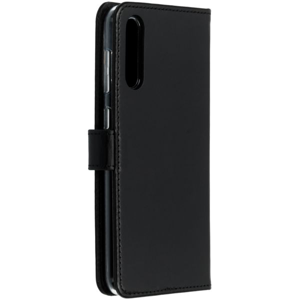 Selencia Echt Lederen Bookcase Samsung Galaxy A50 / A30s - Zwart