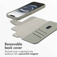 Accezz 2-in-1 Leather Bookcase with MagSafe Apple iPhone 17e / 16e - Light Grey