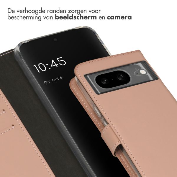 Selencia Echt Leren Bookcase Google Pixel 8 - Dusty Pink