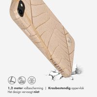 Selencia Aurora Fashion Backcover iPhone SE (2022 / 2020) / 8 / 7 - Duurzaam hoesje - 100% gerecycled - Earth Leaf Beige