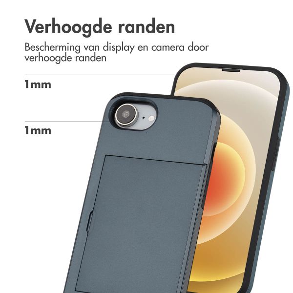 imoshion Backcover met pasjeshouder iPhone 16e - Donkerblauw