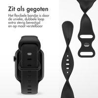 imoshion Siliconen⁺ bandje Apple Watch Series 1 t/m 9 / SE (38/40/41 mm) | Series 10 / 11 (42 mm) - Maat S/M - Zwart