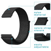 imoshion Nylon bandje Samsung Galaxy Watch 4 / 5 / 6 / 7 / FE (20 mm) - Zwart