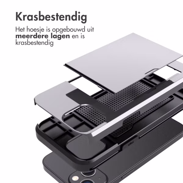 imoshion Backcover met pasjeshouder Apple iPhone 13 - Grijs