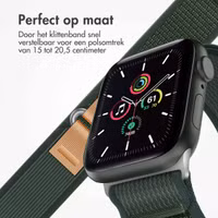 imoshion Nylon Trail bandje Apple Watch Series 1 t/m 11 / SE / Ultra (44/45/46/49 mm) - Legergroen