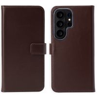 Selencia Echt Leren Bookcase Samsung Galaxy S26 Ultra - Bruin