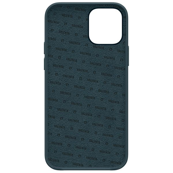 Valenta Luxe Leather Backcover iPhone 13 - Blauw