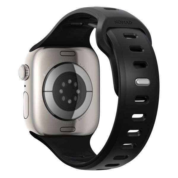 Nomad Tempo siliconen band Apple Watch Series 1 - 9 / SE (38/40/41 mm) | Series 10 / 11 (42 mm) - Black