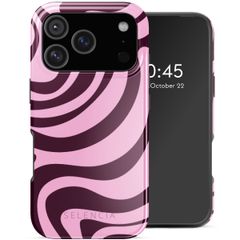 Selencia Vivid Backcover met MagSafe Apple iPhone 17 Pro - Wavy Swirl Pink Plum
