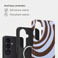 Selencia Vivid Back Cover with MagSafe Samsung Galaxy S26 - Dream Swirl Chocolate
