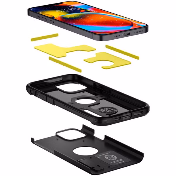 Spigen Tough Armor Backcover Apple iPhone 12 (Pro) - Zwart