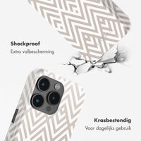 Selencia Vivid Backcover met MagSafe Apple iPhone 15 Pro - Beige Zigzag