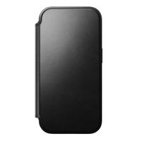 Nomad Modern Horween Leather Folio Bookcase met MagSafe Apple iPhone 17 Pro - Zwart