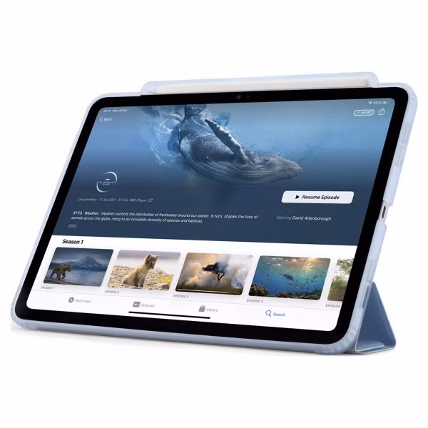 Pipetto Origami No3 Pencil Case Apple iPad Air 11 inch (2025) M3 / (2024) M2 / Air 5 (2022) / Air 4 (2020) - Light Blue