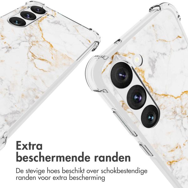 imoshion Design hoesje met koord Samsung Galaxy S23 - White Marble