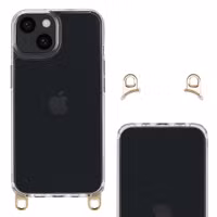 Selencia Backcover met afneembare haakjes iPhone 13 - Transparant