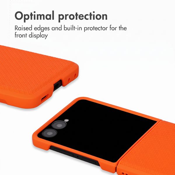 Accezz Grid Back Cover Samsung Galaxy Z Flip 8 - Orange