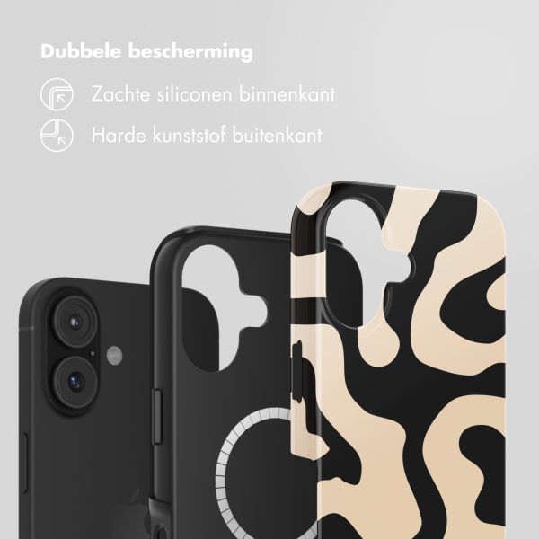 Selencia Vivid Backcover met MagSafe Apple iPhone 17 - Art Wave Black