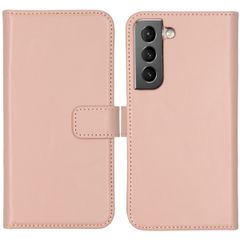 Selencia Echt Lederen Bookcase Samsung Galaxy S22 - Dusty Pink