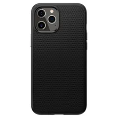 Spigen Liquid Air Backcover iPhone 12 Pro Max - Zwart