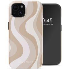 Selencia Vivid Tough Backcover met MagSafe iPhone 15 - Desert Waves Beige