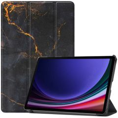 imoshion Design Trifold Bookcase Samsung Galaxy Tab S9 11.0 inch - Black Marble