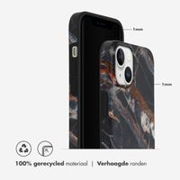 Selencia Aurora Fashion Backcover iPhone 15 Plus - Duurzaam hoesje - 100% gerecycled - Zwart Marmer