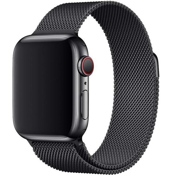 Apple Milanese Loop Band Apple Watch Series 1-10 / SE / Ultra (2) - 42/44/45/46/49 mm - Space Black