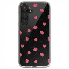 imoshion Design hoesje Samsung Galaxy S24 FE - Dusty Rose Connected Hearts