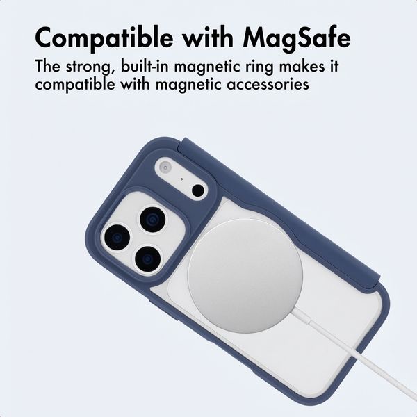 imoshion Transparent Bookcase with MagSafe Apple iPhone 17 Pro - Blue
