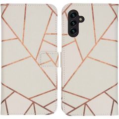 imoshion Design Softcase Bookcase Samsung Galaxy A13 (5G) / A04s - White Graphic