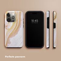 Selencia Vivid Tough Backcover iPhone 15 Pro - Chic Marble Gold