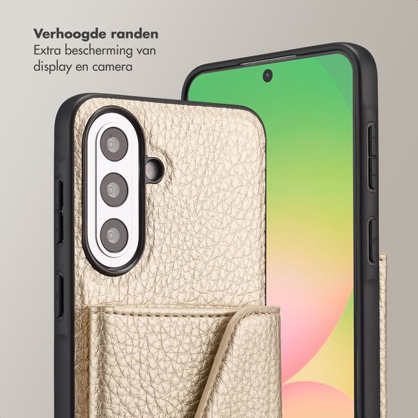 Selencia Sera Telefoonhoes met Koord en Envelop Pashouder Samsung Galaxy A57 (5G) - Champagne