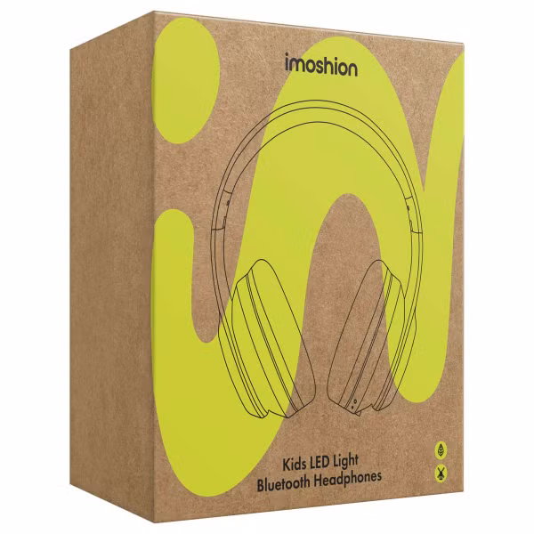 imoshion Draadloze Kinderkoptelefoon LED Light - Decibelbegrenzer - Met AUX kabel - Cobalt Blue