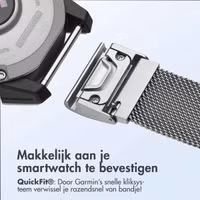 imoshion QuickFit® Milanees bandje  - Garmin 22 mm aansluiting - Maat L/XL - Zilver