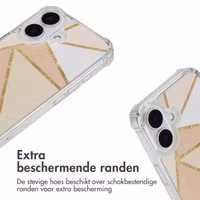 imoshion Design hoesje met koord Apple iPhone 16 - Beige Graphic