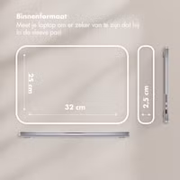 Selencia Teddy Laptop hoes 13-14 inch - Laptopsleeve - Vanilla Leopard