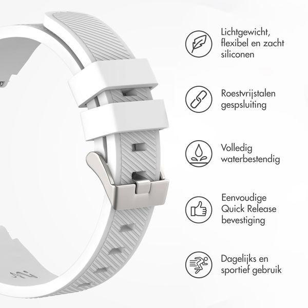 imoshion Flexibel Siliconen bandje - Universeel 20 mm aansluiting - Wit